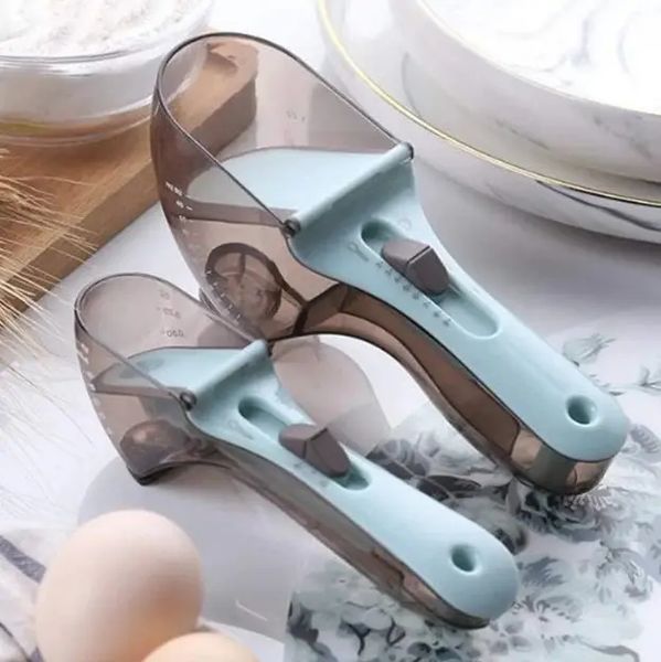 Регульовані пластикові мірні ложки 2 штуки Adjustable measuring spoon mu8873567 фото