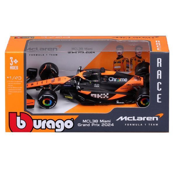 Автомодель MCLAREN F1 MCL38 (2024) Bburago 18-38214 масштаб 1:43 18-38214 фото