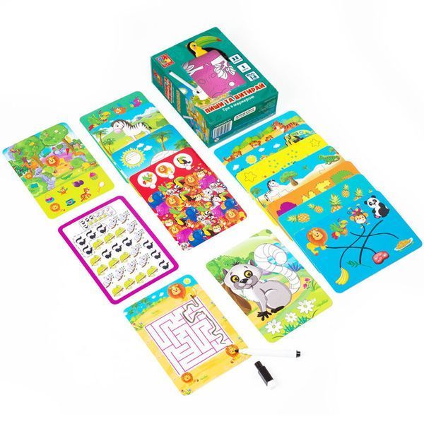 Настільна гра Пиши та витирай "Зоопарк" Vladi Toys VT5010-20 укр VT5010-20 фото
