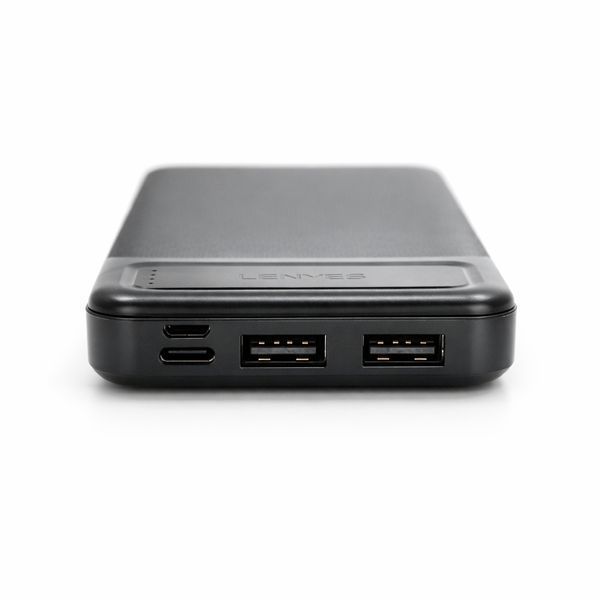 Зовнішній акумулятор Power bank 10000 mAh Lenyes PX162 компактний універсальний на 2 входи Чорний PX162 фото
