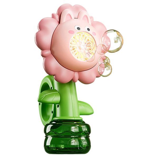 Мильні бульбашки Flower Bubble Machine BJC-5A(Bunny-Pink) зі світлом BJC-5A(Bunny-Pink) фото