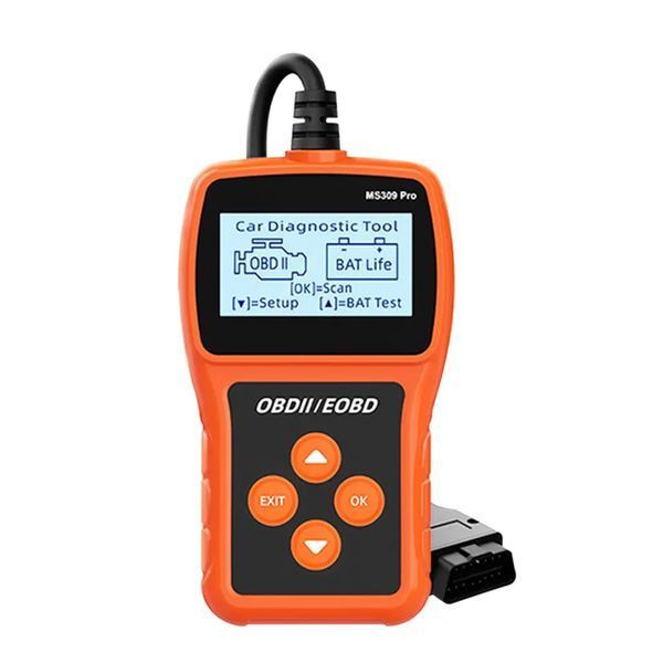 Сканер OBD2, діагностичний інструмент, зчитувач кодів несправностей, тестер акумулятора MS309PRO G8601 фото