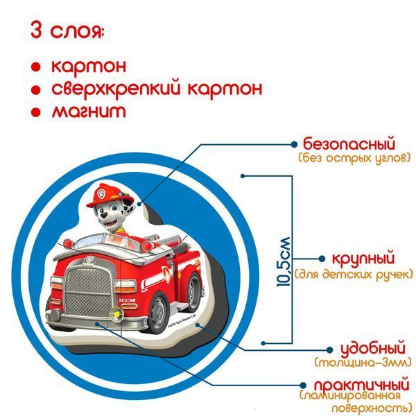 Дитячий набір магнітів Щенячий патруль "Командна робота" Magdum ML4034-32 ML4034-32 фото
