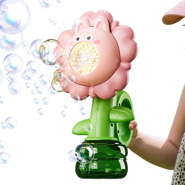Мильні бульбашки Flower Bubble Machine BJC-5A(Bunny-Pink) зі світлом BJC-5A(Bunny-Pink) фото