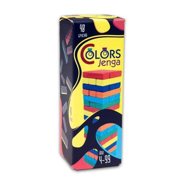 Настільна гра "Colors Jenga" 30717, 48 брусків, українською мовою 30717 фото