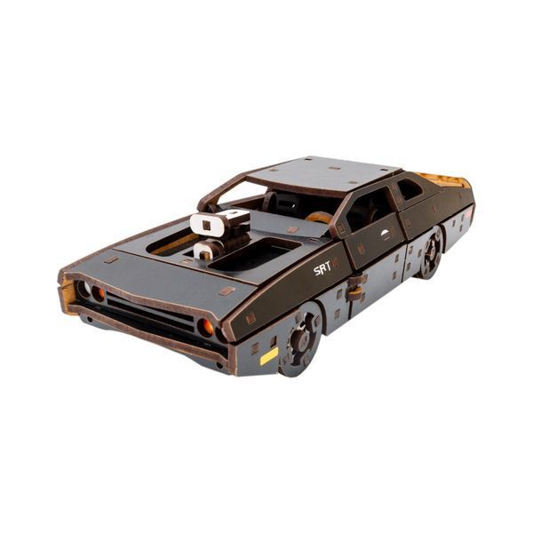 Дерев'яний 3D конструктор "Fast Furious" Puz-62519, 125 деталей, чорний Puz-62519 фото
