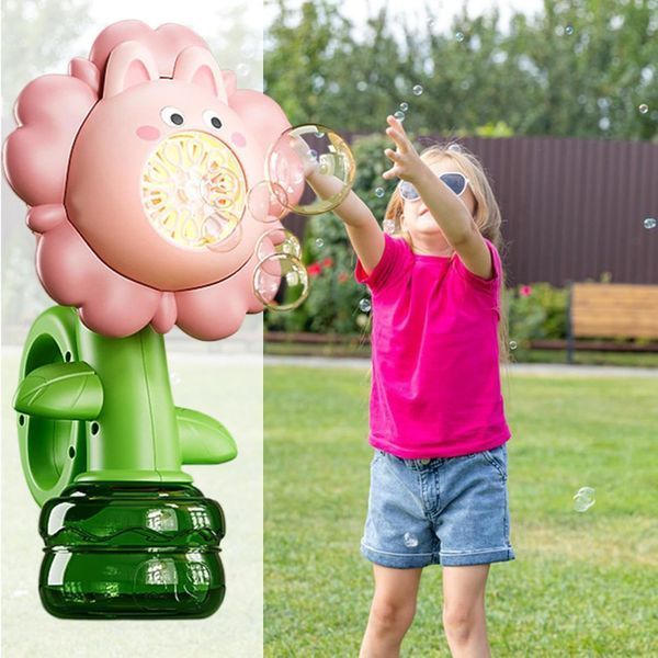 Мильні бульбашки Flower Bubble Machine BJC-5A(Bunny-Pink) зі світлом BJC-5A(Bunny-Pink) фото