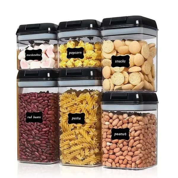 Органайзер для сипучих Food Storage Container 6 Контейнерів | Набір пластикових контейнерів для круп 5096545 фото