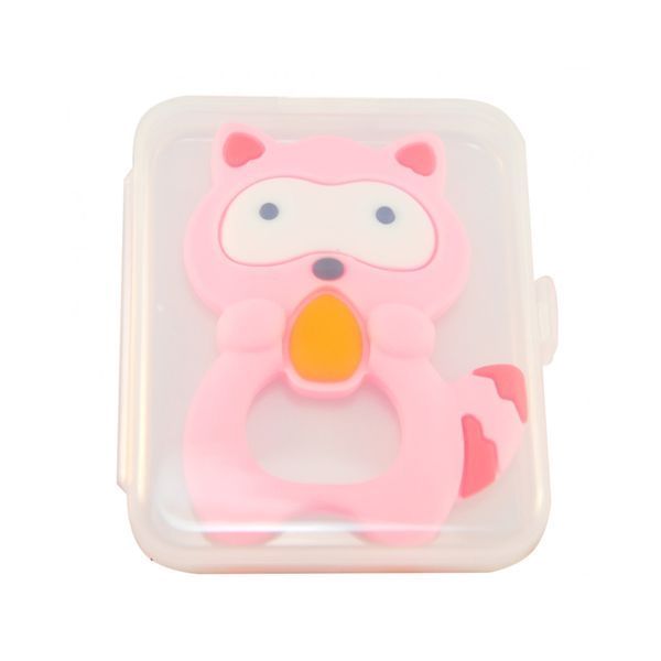 Прорізувач силіконовий "Єнот" MGZ-0402(Pink) у футлярі MGZ-0402(Pink) фото