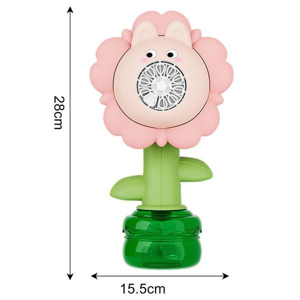 Мильні бульбашки Flower Bubble Machine BJC-5A(Bunny-Pink) зі світлом BJC-5A(Bunny-Pink) фото