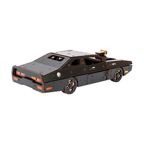 Дерев'яний 3D конструктор "Fast Furious" Puz-62519, 125 деталей, чорний Puz-62519 фото