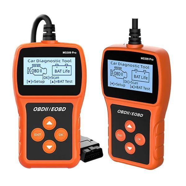 Сканер OBD2, діагностичний інструмент, зчитувач кодів несправностей, тестер акумулятора MS309PRO G8601 фото