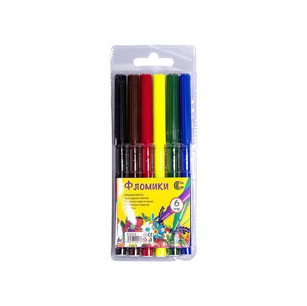 Дитячі Фломастери "Фломіки" COLOR-IT CR550-6 6 кольорів CR550-6-1 фото