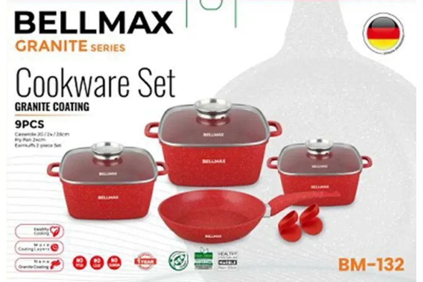 Набір посуду Bellmax Cookware Set BM-132 RED 2128251 фото