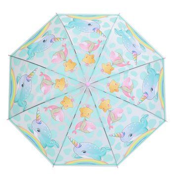 Дитяча парасолька "Нарвал" MK 5791(Light-Pink) довжина 64,5 см, тростина 60 см, діаметр 85 см MK 5791(Light-Pink) фото