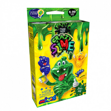 Дитячий набір для створення лизуна "Crazy Slime" SLM-02, 4 види Зелений SLM-02-01U фото