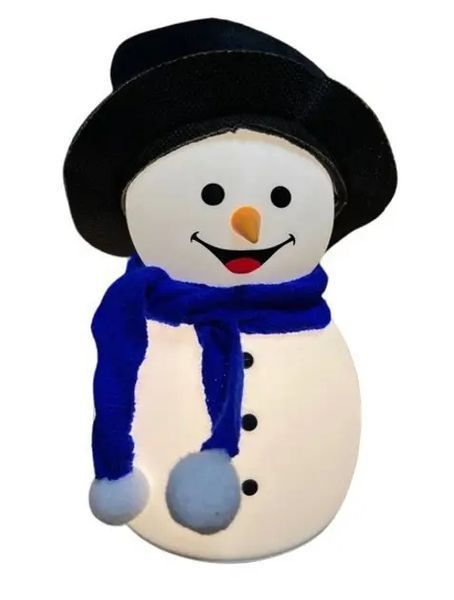 Дитячий силіконовий нічник Сніговик Snowman LJC-118 світильник акумуляторний іграшка для сну 12321 фото