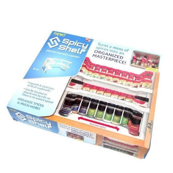 Багатофункціональний органайзер полиця для спецій та банок Spicy Shelf (Спайсі Шелф) pr114 фото