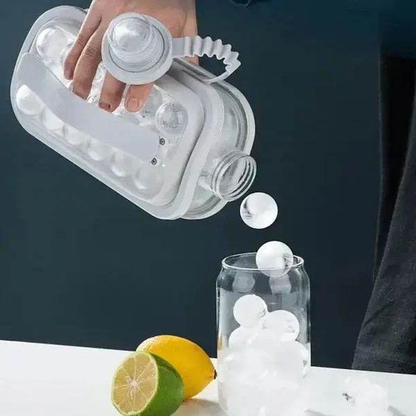 Портативна силіконова форма для льоду пляшка 2 в 1 ICE CUBE TRAY складана на 17 кульок 2054896320 фото