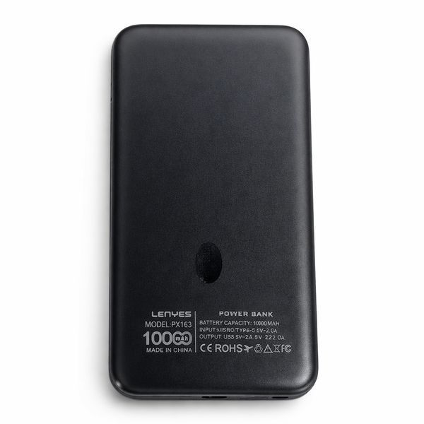 Зовнішній акумулятор Power Bank Lenyes PX163 10000 mAh li-ion два usb виходу 136х68х15 6 мм PX163 фото