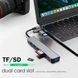 Мультифункціональний USB-хаб 8 в 1, універсальний адаптер, концентратор із входом Type-C, кардрідер, HDTV+PD+USB 3.0+SD+TF+Type-C Jam47481 фото 5