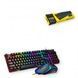 Ігровий комплект клавіатура та миша навушники килимок 4в1 Linmoni TF-400 Kit з RGB підсвічуванням для геймерів n852369 фото 1