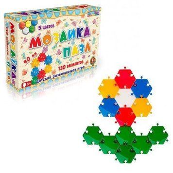 Дитяча мозаїка-пазл №5 1-146, 130 деталей &Oslash;40мм 1-146 фото