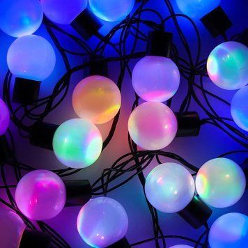 Гірлянда матова кулька 28LED 5м (флеш) 10мм, Новорічна бахрама, Світлодіодна гірлянда, Вулична гірлянда mu13829 фото