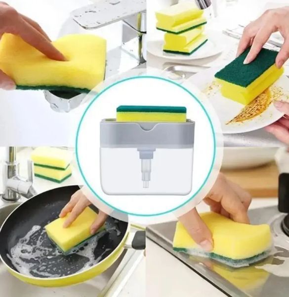 Диспенсер для миючого засобу натискний Soap Pump Sponge Caddy G88852101 фото