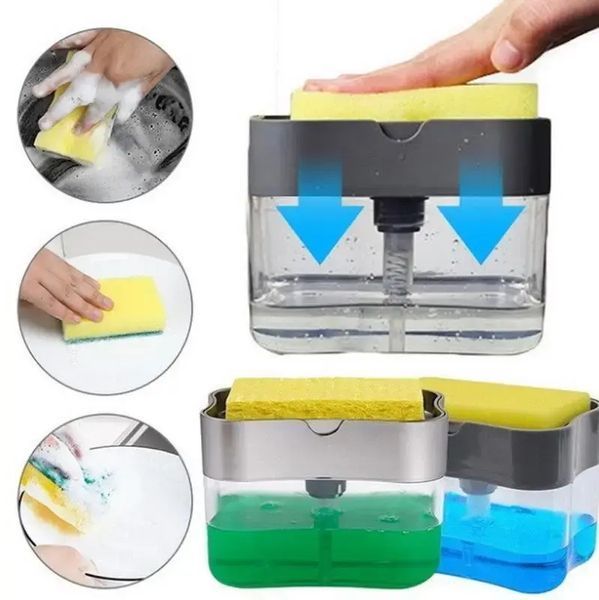 Диспенсер для миючого засобу натискний Soap Pump Sponge Caddy G88852101 фото