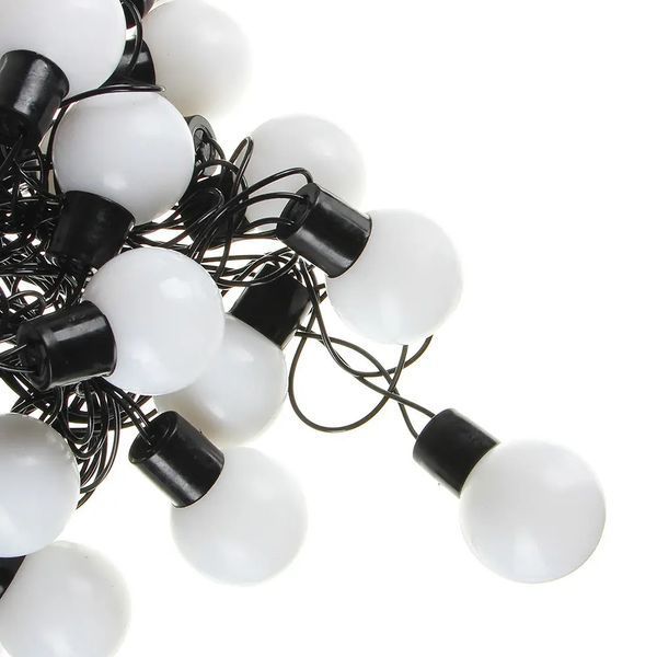 Гірлянда матова кулька 28LED 5м (флеш) 10мм, Новорічна бахрама, Світлодіодна гірлянда, Вулична гірлянда mu13829 фото