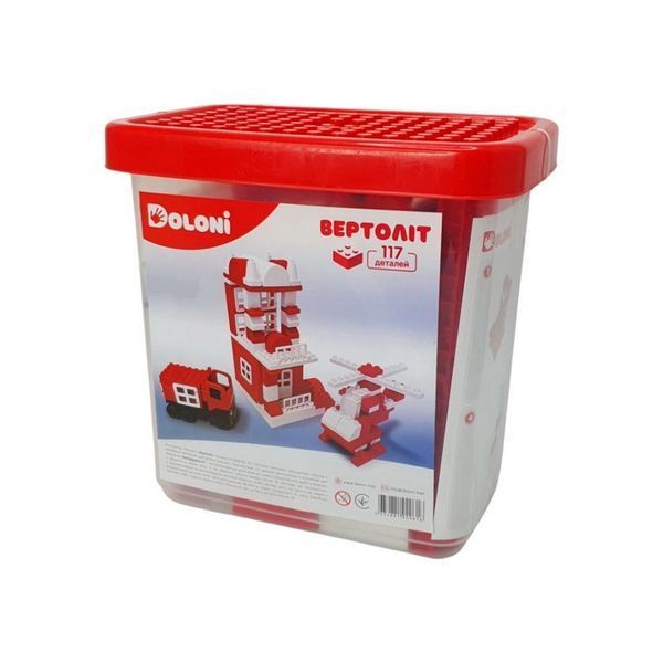 Конструктор "Вертоліт" 013888/08 в пластиковому боксі, 117 деталей 013888/08 фото