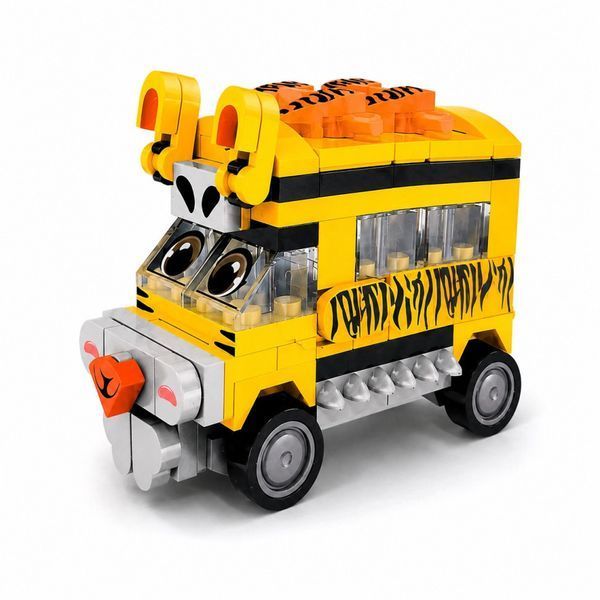 Дитячий конструктор Tiger Bus BB121E-D серії "Animal Bus", 113 деталей BB121E-D фото