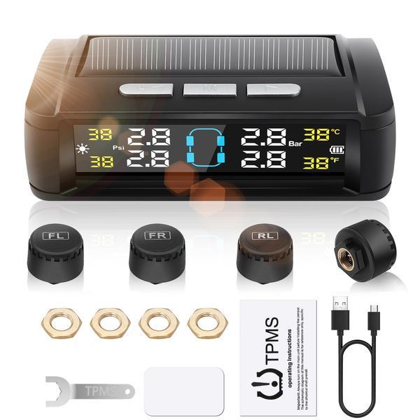 Система контролю тиску в шинах TPMS SOLAR + 4 зовнішні датчики G6981 фото