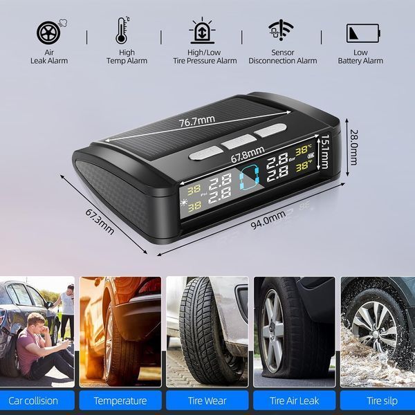 Система контролю тиску в шинах TPMS SOLAR + 4 зовнішні датчики G6981 фото