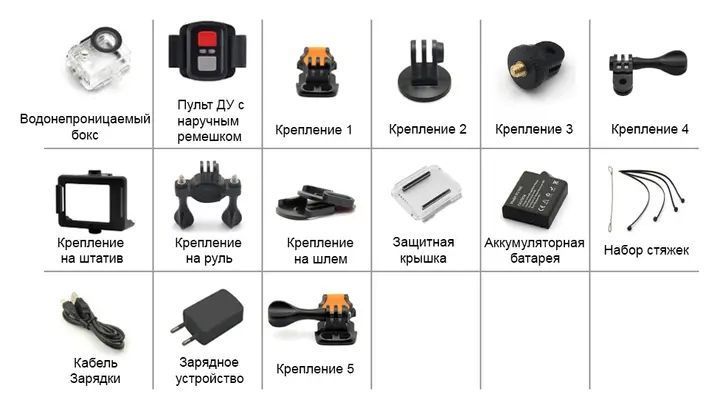 Екшн камера Eken H9R 4k Wi-Fi Black Original 205526 фото