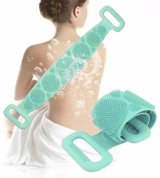 Силіконова щітка, що очищає мочалка - Silicone bath towel масажна для душу і ванни 20500000017 фото