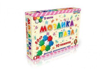 Дитяча мозаїка-пазл №6 1-147, 70 деталей &Oslash;60мм 1-147 фото