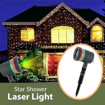 Лазерна установка-проектор Star shower laser light, новорічний проектор 80132 фото