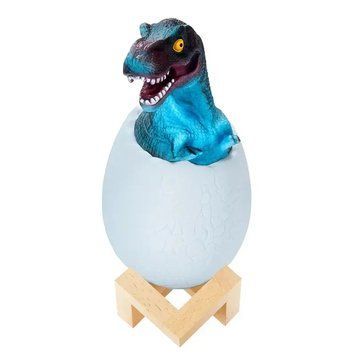 Дитячий світильник SUNROZ 3D Dinosaur Lamp лампа-нічник "Динозаврик у яйці" з пультом ДУ 205000000 фото