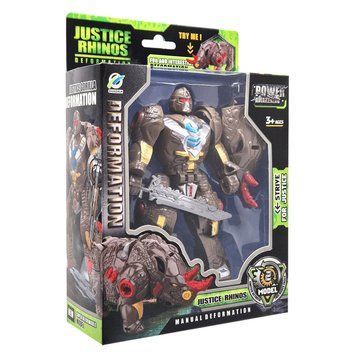Дитячий робот-трансформер Justice Rhinos 168-82(Brown) робот-носоріг 168-82(Brown) фото