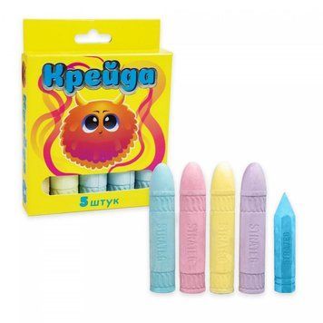 Крейда "Куля" 50117, 5 штук, різнокольорова 50117 фото
