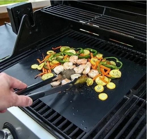 BBQ grill sheet гриль мат портативний антипригарним покриттям 33 Х 40 см для овочів, м'яса, морепродуктів BBQ3340 фото
