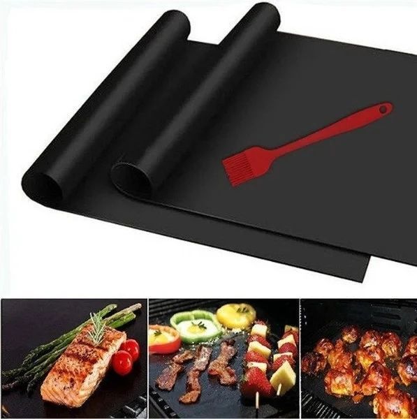 BBQ grill sheet гриль мат портативний антипригарним покриттям 33 Х 40 см для овочів, м'яса, морепродуктів BBQ3340 фото