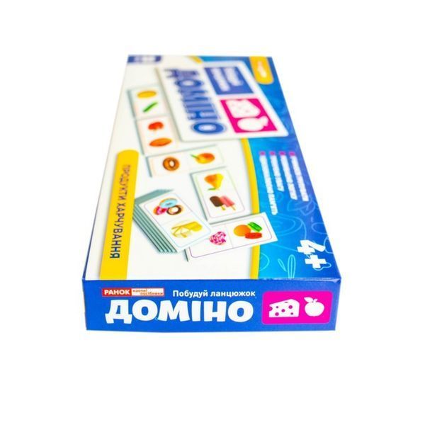 Дитяча настільна гра "Доміно. Продукти харчування" 10109169, 28 карток 10109169 фото