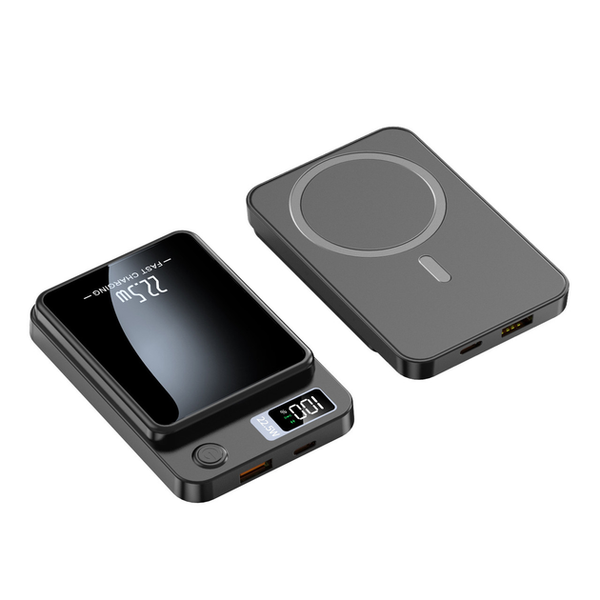 Магнітний повербанк (Power Bank) 10000mAh з MagSafe, швидкою зарядкою 22.5W та LED-дисплеєм для iPhone 12/13/14/15/16 As2646 фото