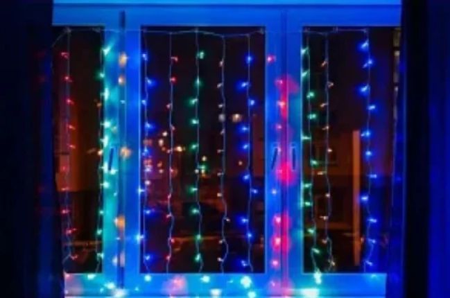 Гірлянда Водоспад 240 LED, розмір 2х2м Мультиколір RD-080 RD080 фото