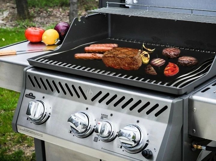 BBQ grill sheet гриль мат портативний антипригарним покриттям 33 Х 40 см для овочів, м'яса, морепродуктів BBQ3340 фото