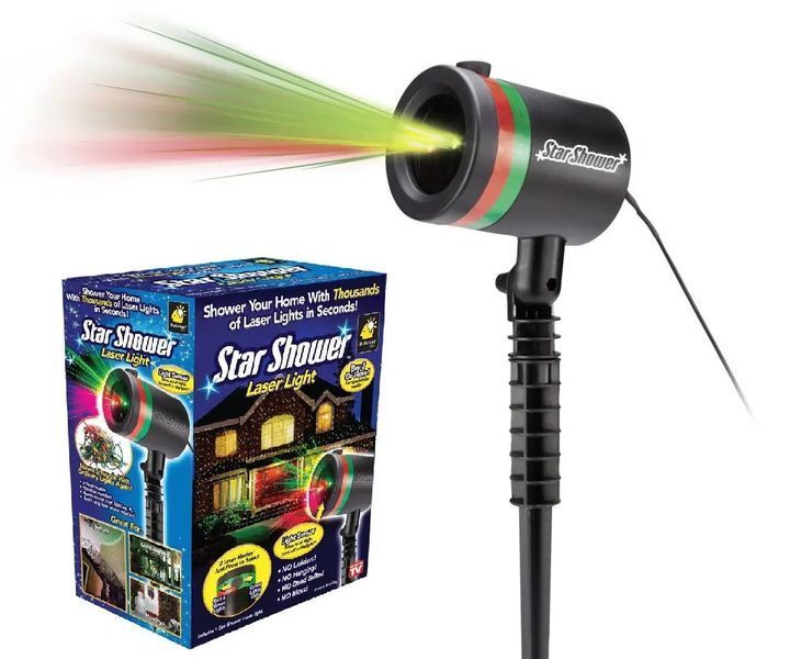 Лазерна установка-проектор Star shower laser light, новорічний проектор 80132 фото