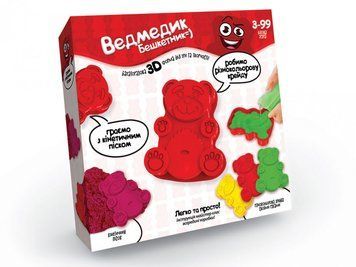 Набір для творчості з кінетичного піску "Ведмедик-Бешкетник" MSH-01-01U з формами MSH-01-01U фото
